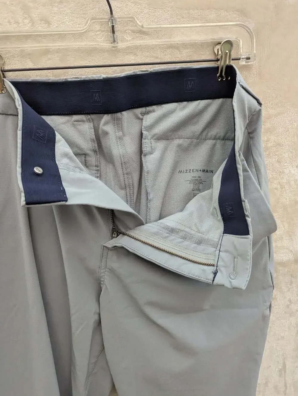 Mizzen+Main Helmsman Slim Fit Men's Gray Performance Pants 33x32